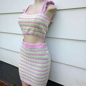 Crochet Skirt Set